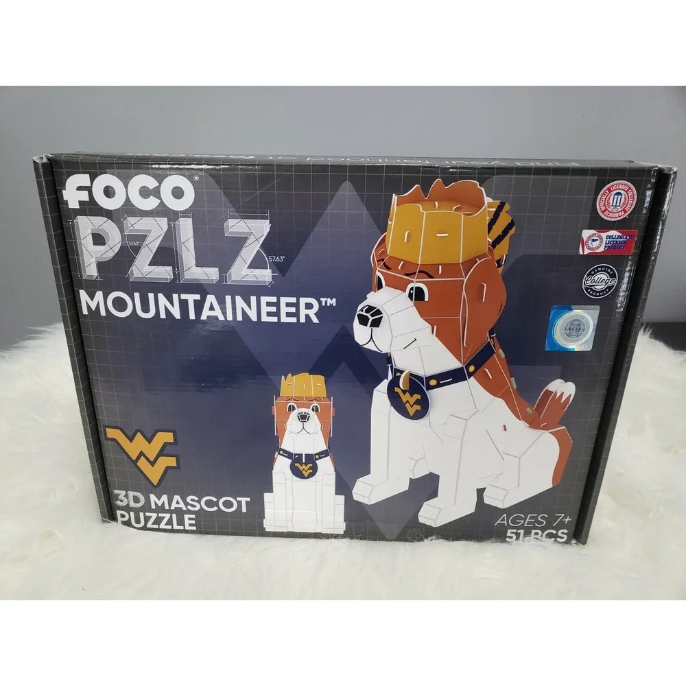 NEW WVU West Virginia Mountaineers‎ Mascot Musket 3D Puzzle Foco Gift NCAA Dog